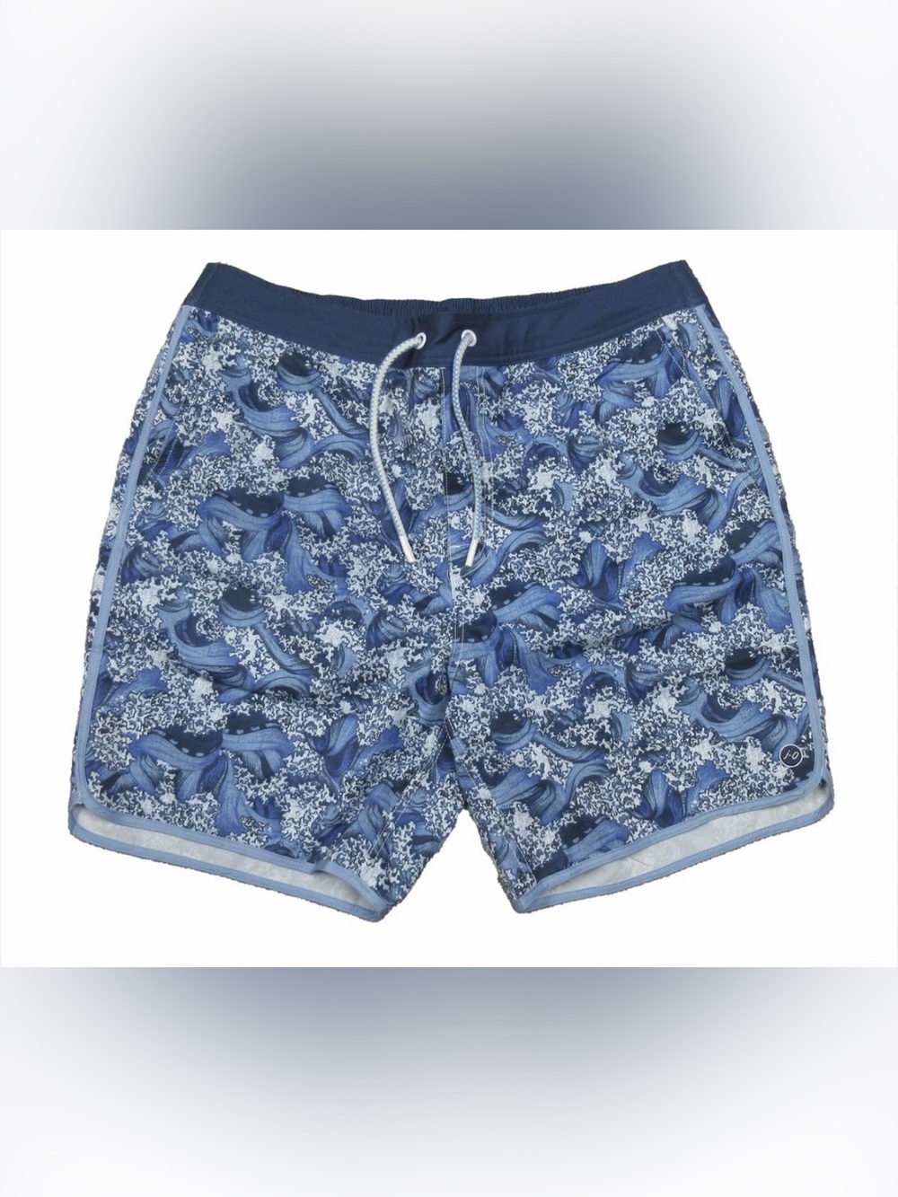 Johnnie-O Indigo Blue Miyako Waves Men’s Swim Shorts XL